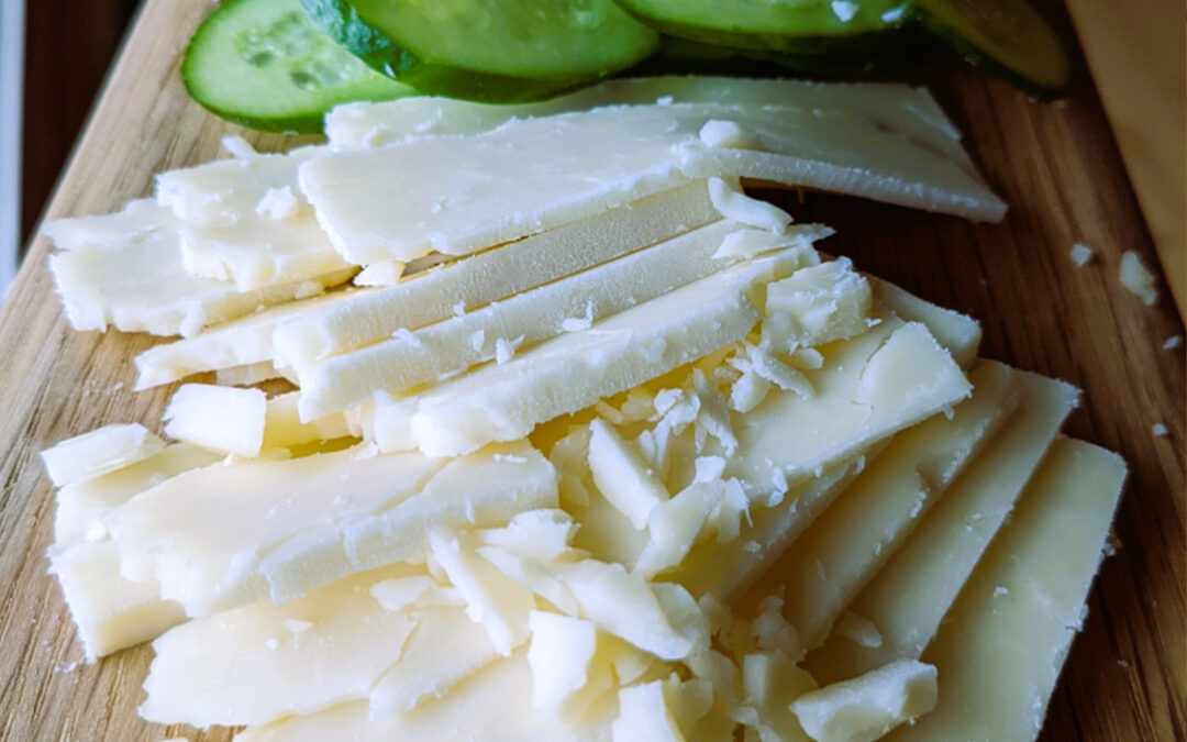 Cucumbers and Cheddar Cheese