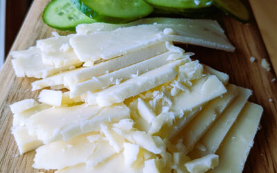 Cucumbers and Cheddar Cheese