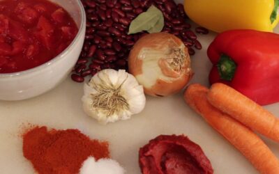 Goulash-style Red Beans with Buttered Noodles