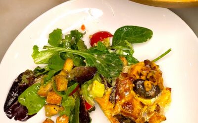 Slow Cooker Strata with Green Salad