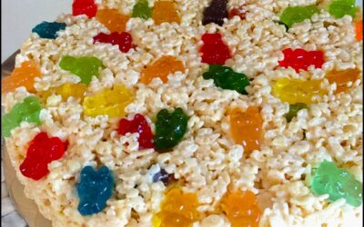 Gummy Bear Rice Crispy Cake